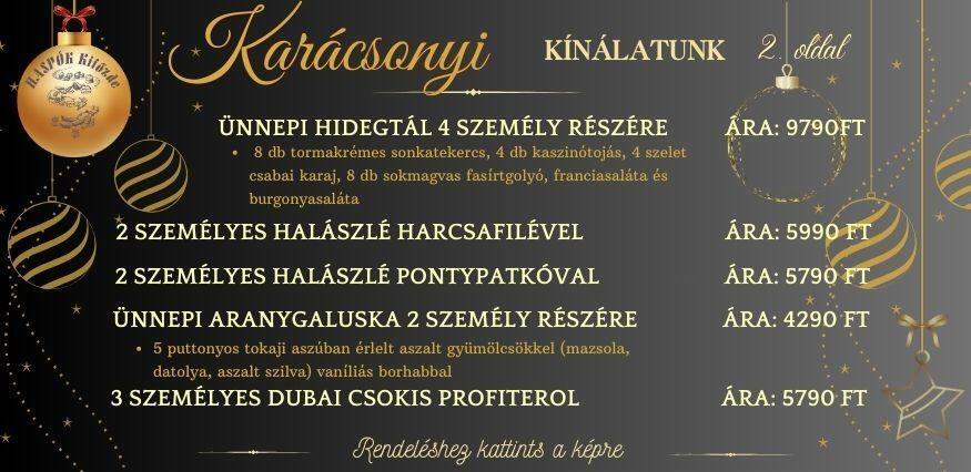 Haspók Karácsonyi Menü - Online rendelés - Házhozszállítás